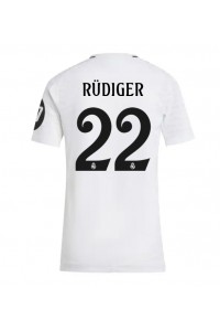 Real Madrid Antonio Rudiger #22 Voetbaltruitje Thuis tenue Dames 2024-25 Korte Mouw